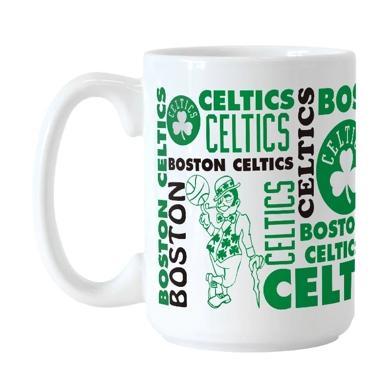 Custom Team Mugs For Fan Base-Boston Celtics 15oz Spirit Sublimated Mug