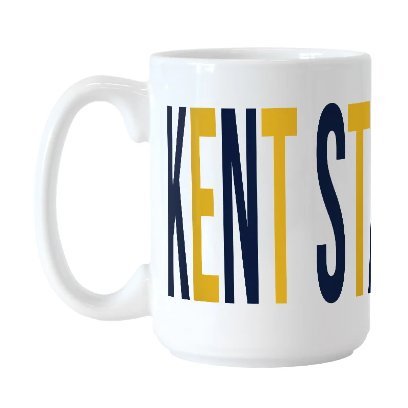 Custom Team Mugs For Charity Supporters-Kent State 15oz Overtime Sublimated Mug