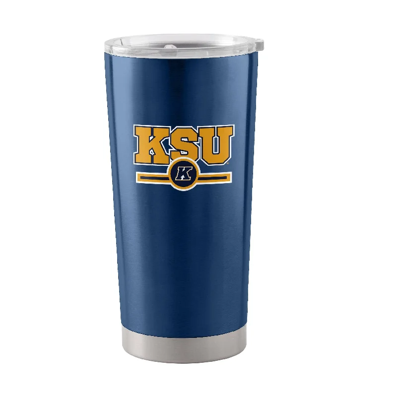 Team Mugs With Special Edition Designs-Kent State 20oz Letterman Stainless Steel Tumbler