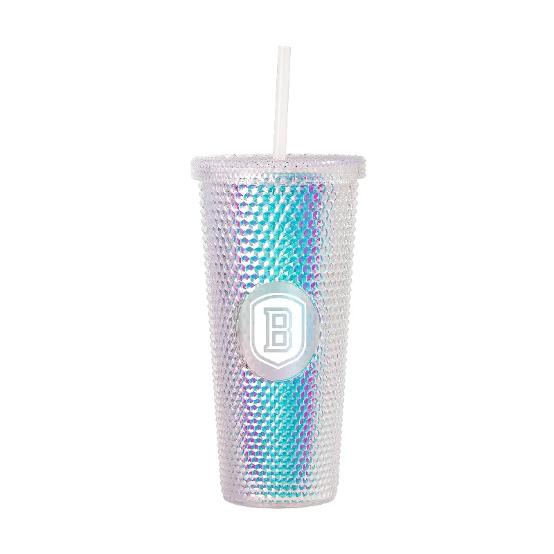 Team Mugs For College & University Teams-Bradley 24oz Iridescent Studded Tumbler