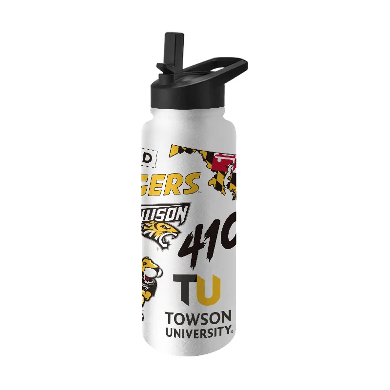 Team Mugs For Social Media Campaigns-Towson 34oz Native Quencher Bottle