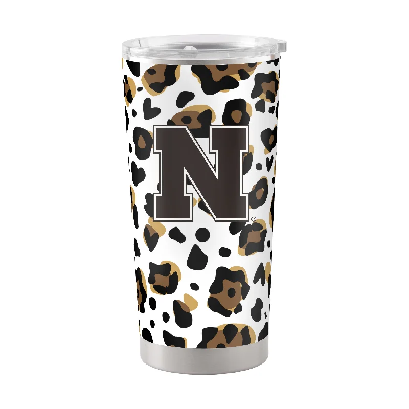 Custom Team Mugs For Group Orders-Nebraska 20oz Neutral Leopard Stainless Tumbler