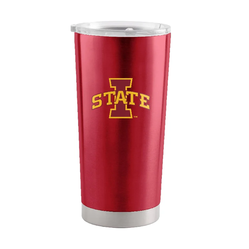 Team Mugs With Custom Text for Fans-Iowa State Letterman 20oz Stainless Tumbler