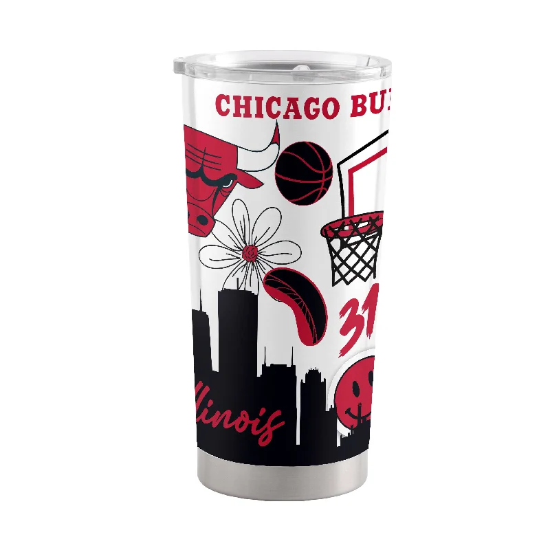 Personalized Team Mugs For Charitable Giving-Chicago Bulls 20oz Native Stainless Tumbler