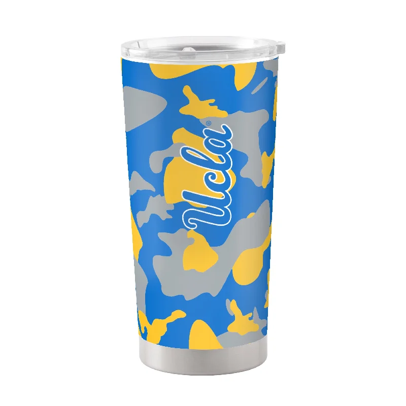 Custom Team Mugs For Special Campaigns-UCLA 20oz Camo Stainless Steel Tumbler