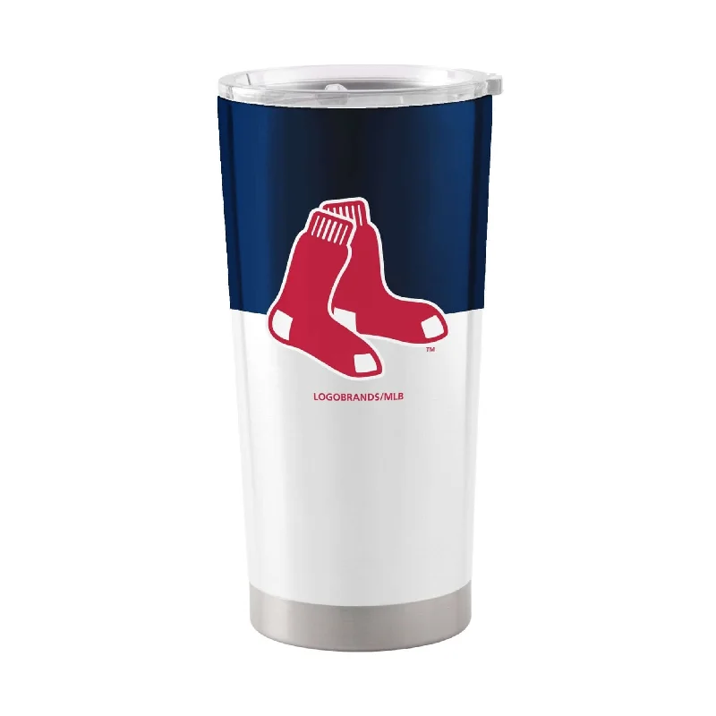 Custom Team Mugs With Inspirational Team Quotes-Boston Red Sox Colorblock 20oz Stainless Tumbler