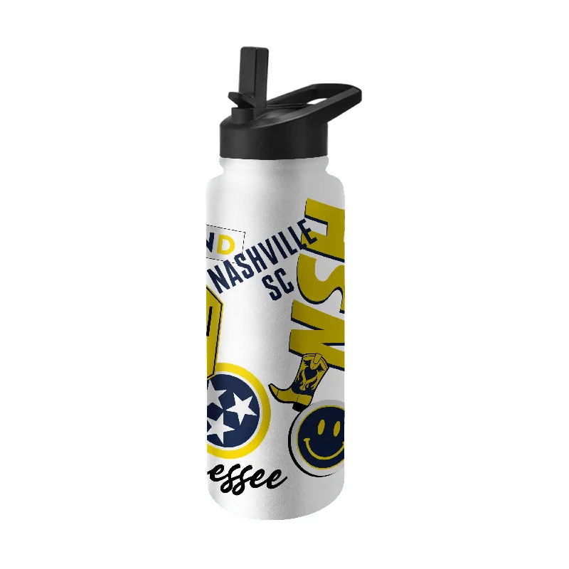 Custom Team Mugs For Employee Appreciation-Nashville SC 34oz Native Quencher Bottle