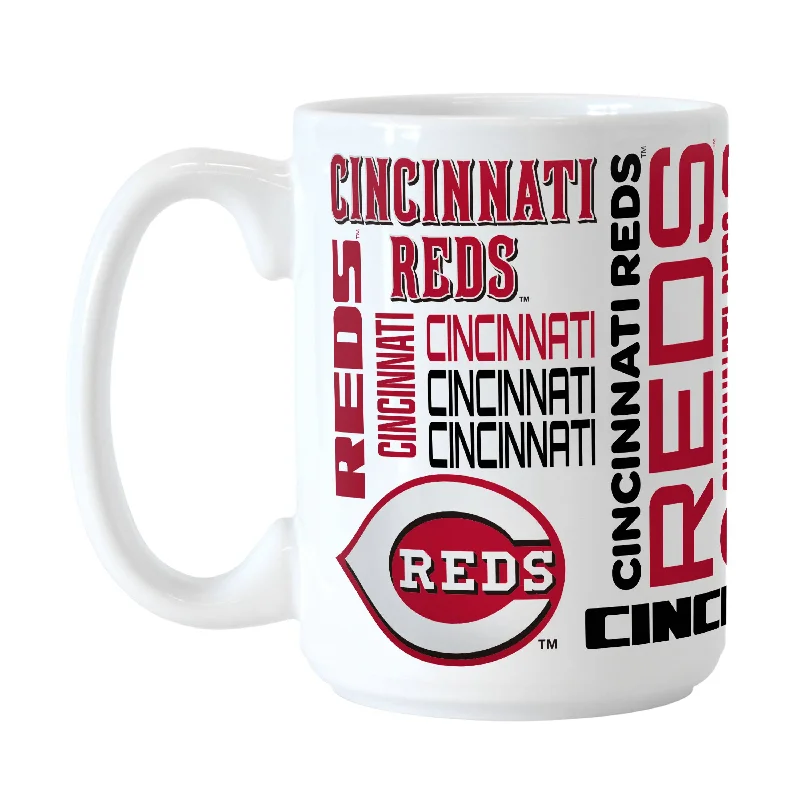 Team Mugs For Special Events-Cincinnati Reds 15oz Spirit Sublimated Mug