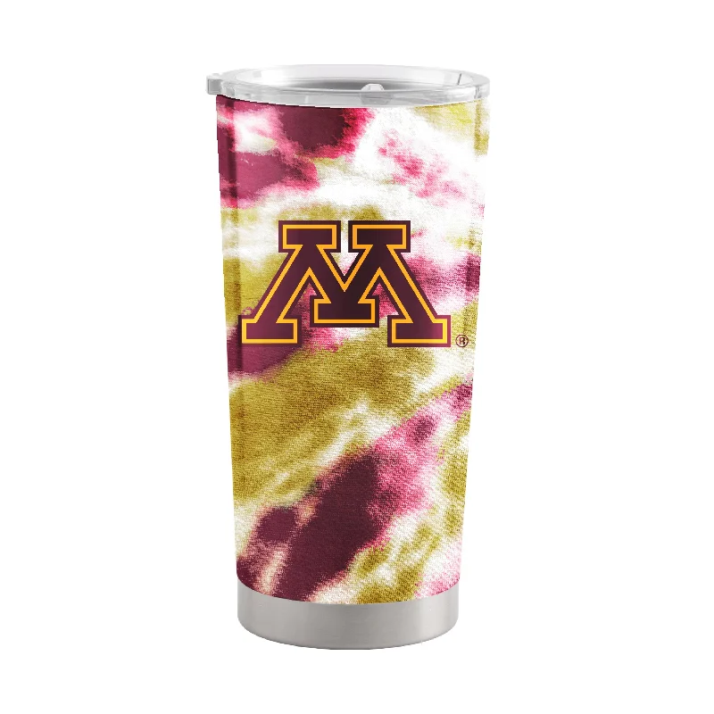 Team Mugs With Custom Text-Minnesota 20oz Tie Dye Stainless Steel Tumbler