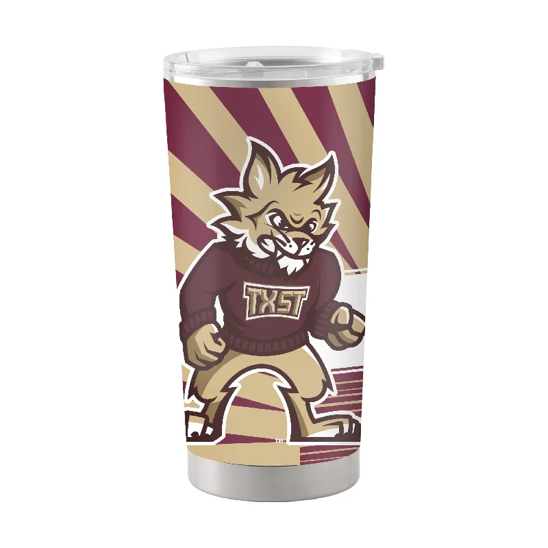 Personalized Team Mugs For Professional Teams-Texas State 20oz Mascot Stainless Tumbler