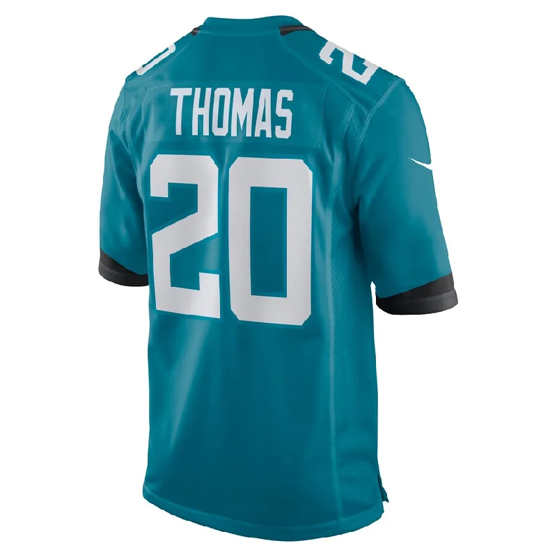 Custom Rugby Jerseys With Sponsorship Branding-J.Jaguars #20 Daniel Thomas Teal Game Jersey Stitched American Football Jerseys