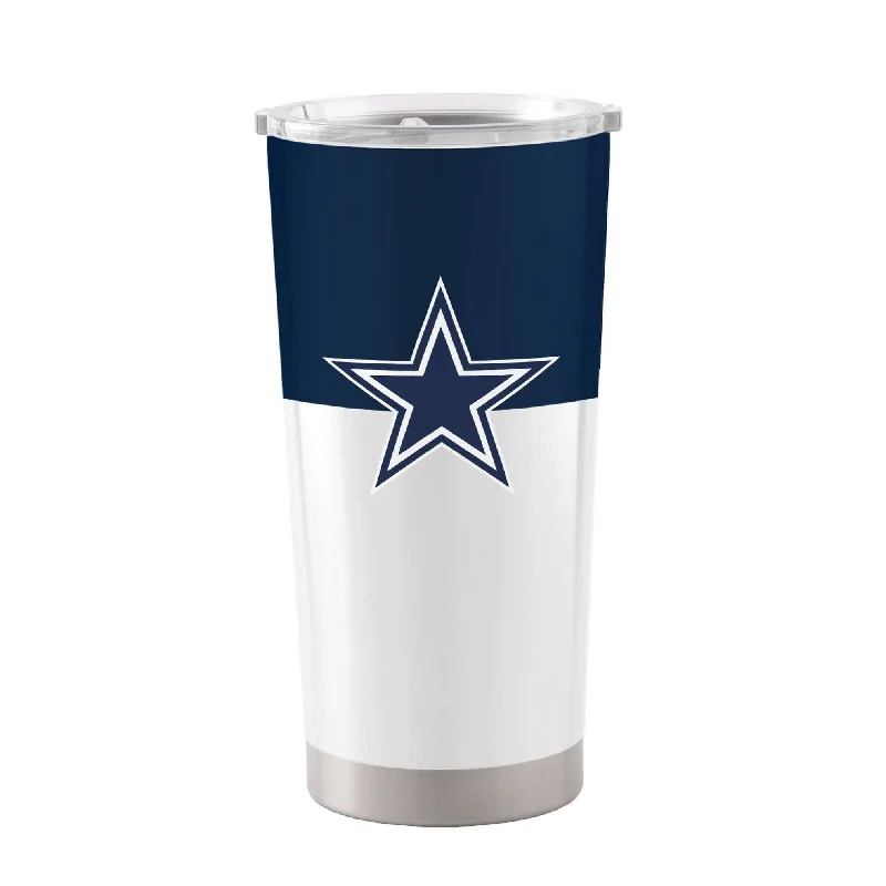 Personalized Team Mugs For Tournament Prizes-Dallas Cowboys 20oz Colorblock Stainless Tumbler