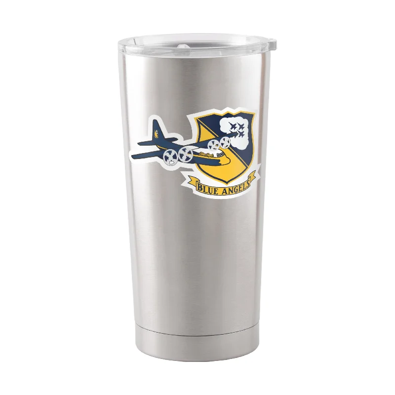 Personalized Team Mugs For Fanatics-Fat Albert Airlines Silver 20oz Logo Stainless Tumbler