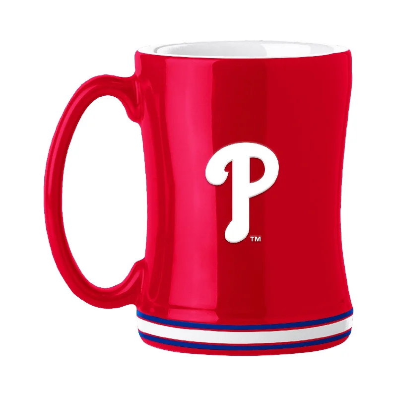 Custom Team Mugs For Birthday Gifts-Philadelphia Phillies 14oz Relief Mug