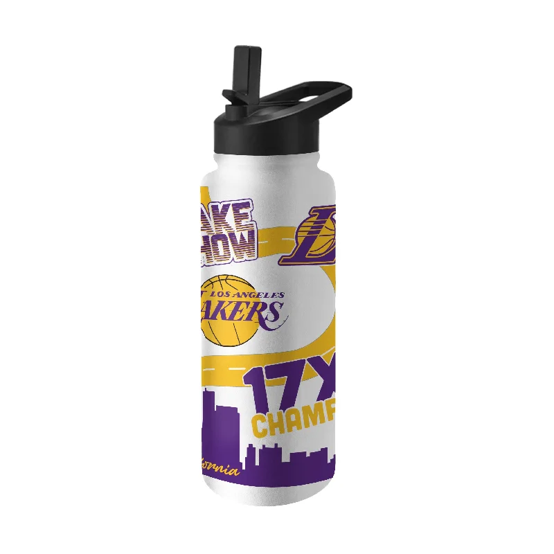 Team Mugs For Birthday & Anniversary Gifts-Los Angeles Lakers Alternate 34oz Native Quencher Bottle