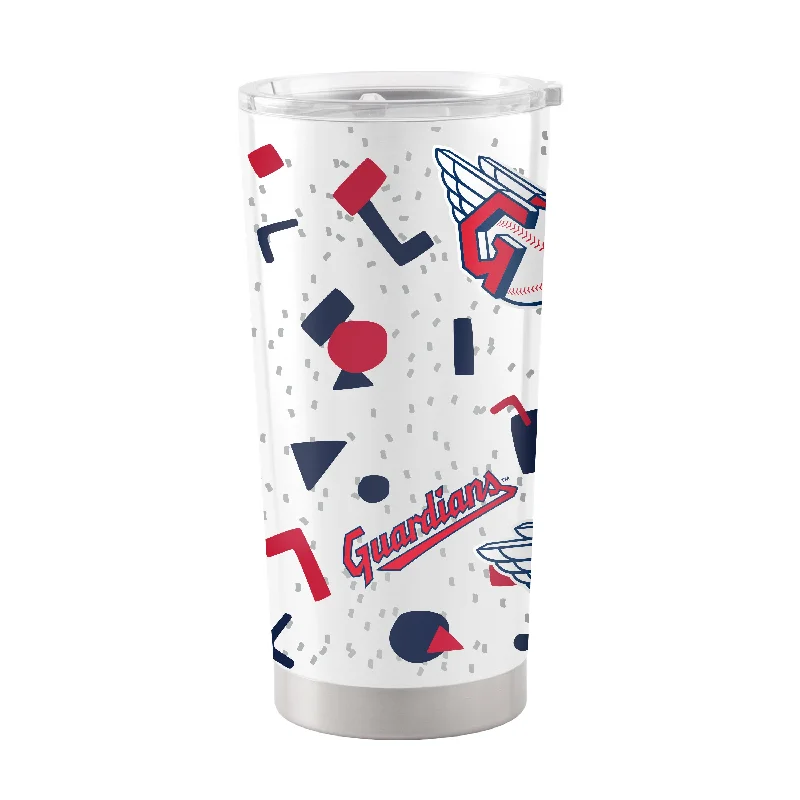 Personalized Team Mugs With Logo & Design-Cleveland Guardians 20oz Flashback Stainless Steel Tumbler