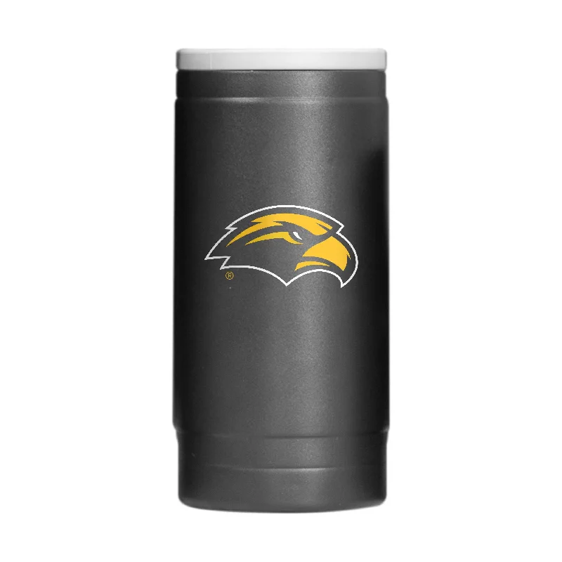 Custom Team Mugs For Group Rewards-Southern Mississippi 12oz Flipside Powder Coat Slim Can Coolie