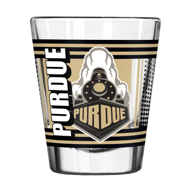 Personalized Team Mugs-Purdue 2oz Hero Shot Glass