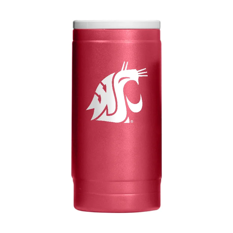 Team Mugs For Custom Holiday Gifts-Washington State 12oz Flipside Powder Coat Slim Can Coolie