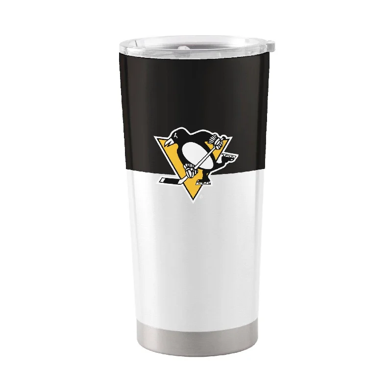 Personalized Team Mugs For Custom Gifting-Pittsburgh Penguins 20oz Colorblock Stainless Tumbler