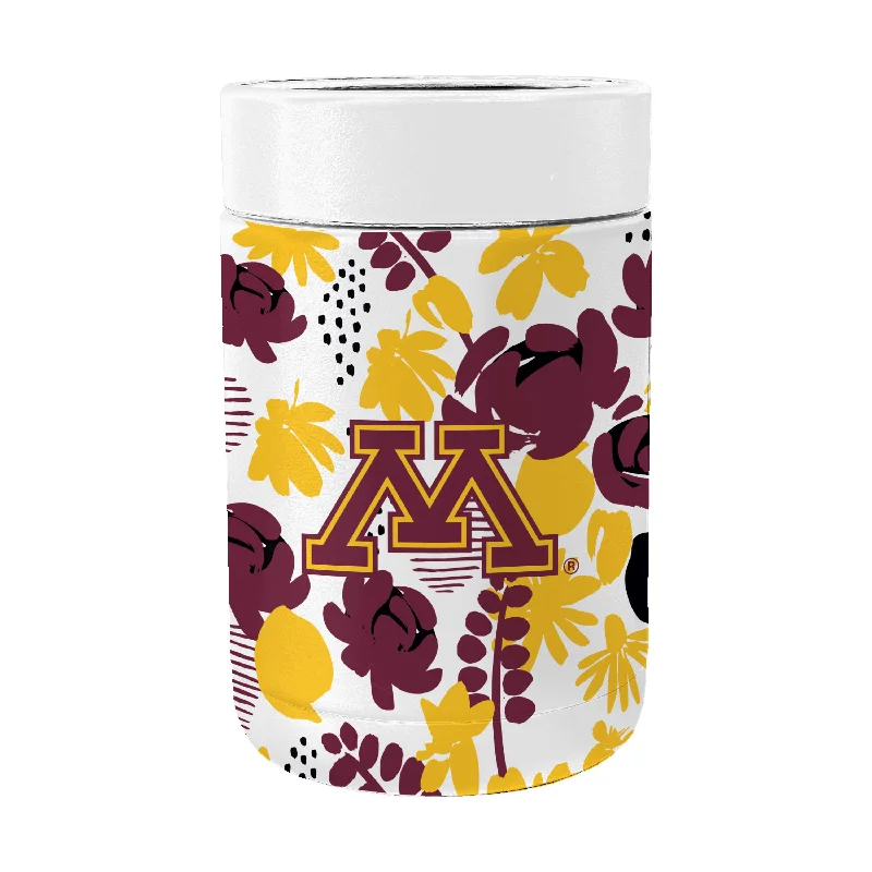 Personalized Team Mugs For Special Anniversaries-Minnesota Floral Powder Coat Coolie