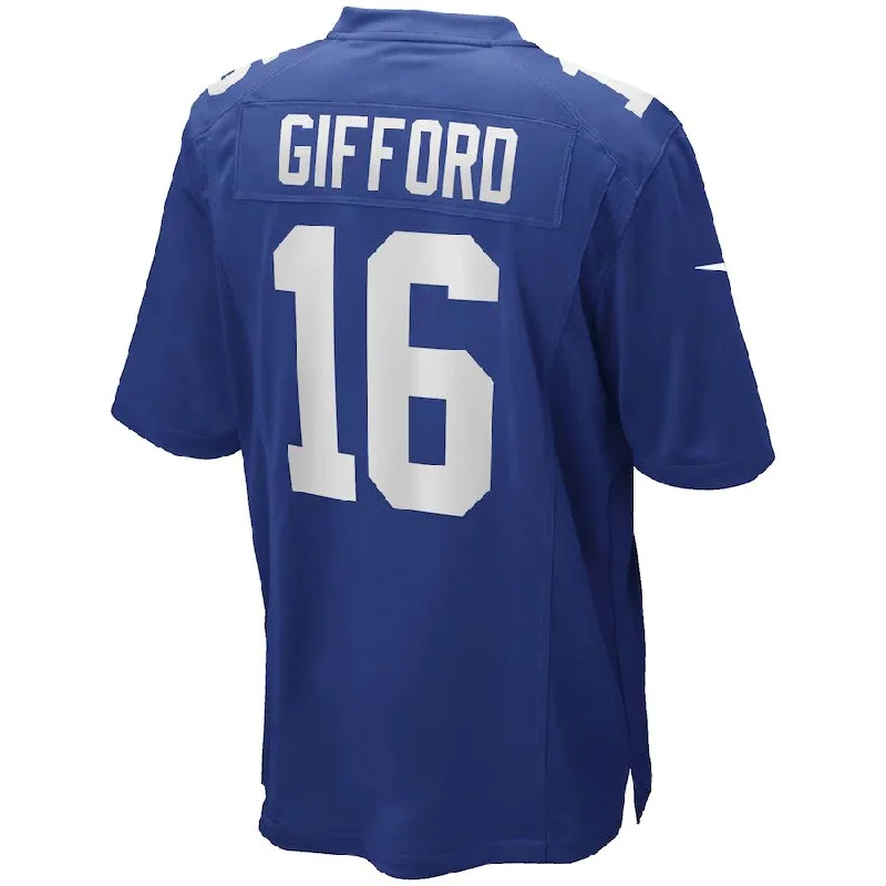 Rugby Jerseys With Bold Designs-NY.Giants #16 Frank Gifford Royal Game Retired Player Jersey Stitched American Football Jerseys