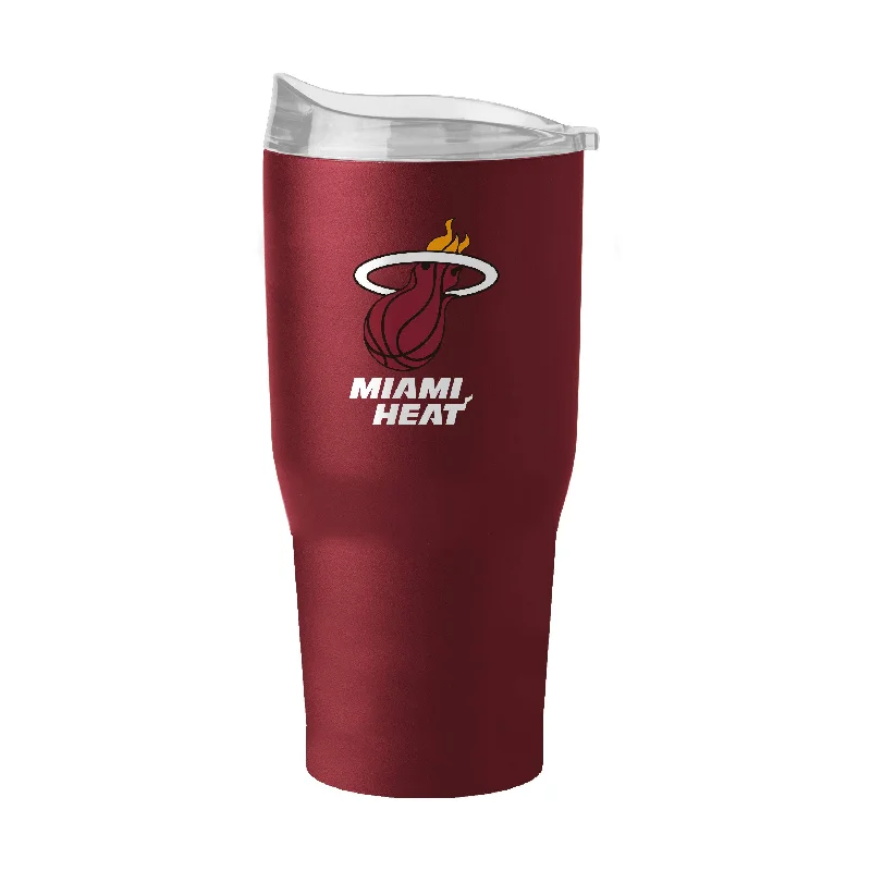 Custom Team Mugs For Team Outings-Miami Heat 30oz Flipside Powder Coat Tumbler