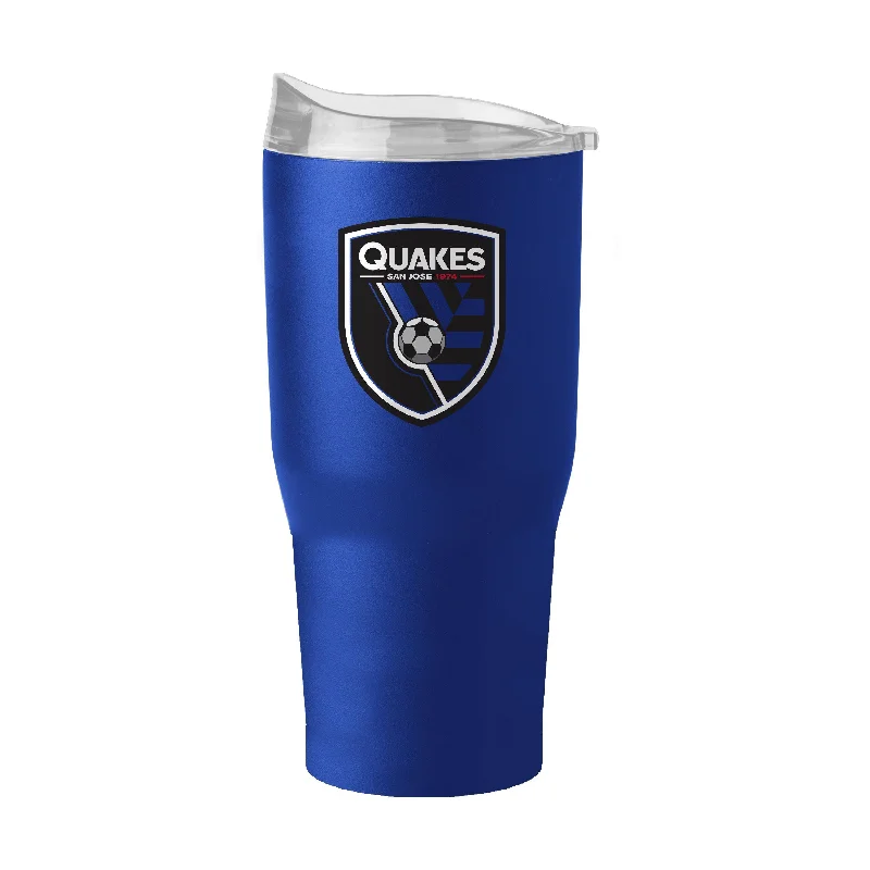 Custom Team Mugs For Charity Auctions-San Jose Earthquakes 30oz Flipside Powder Coat Tumbler