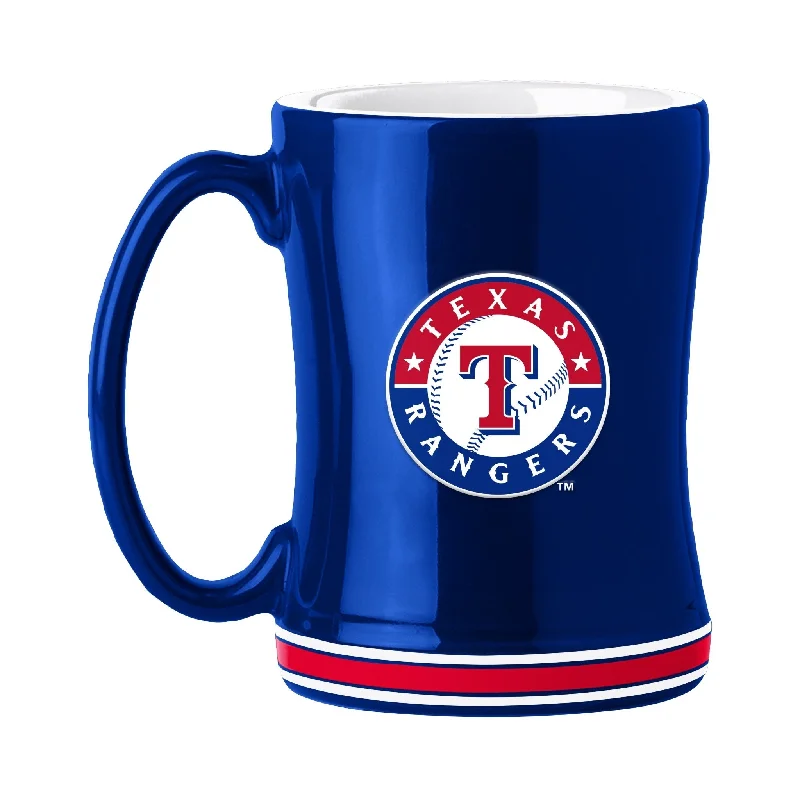 Custom Team Mugs For Award Ceremonies-Texas Rangers 14oz Relief Mug