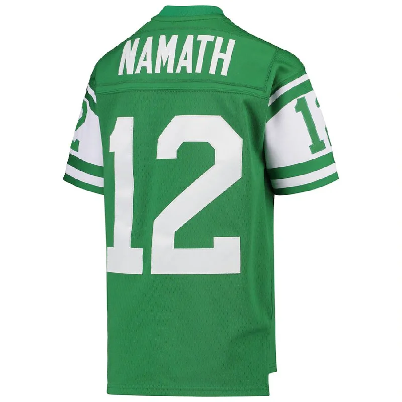 Personalized Rugby Jerseys For Team Outings-NY.Jets #12 Joe Namath Mitchell & Ness Green 1968 Legacy Retired Player Jersey Stitched American Football Jerseys