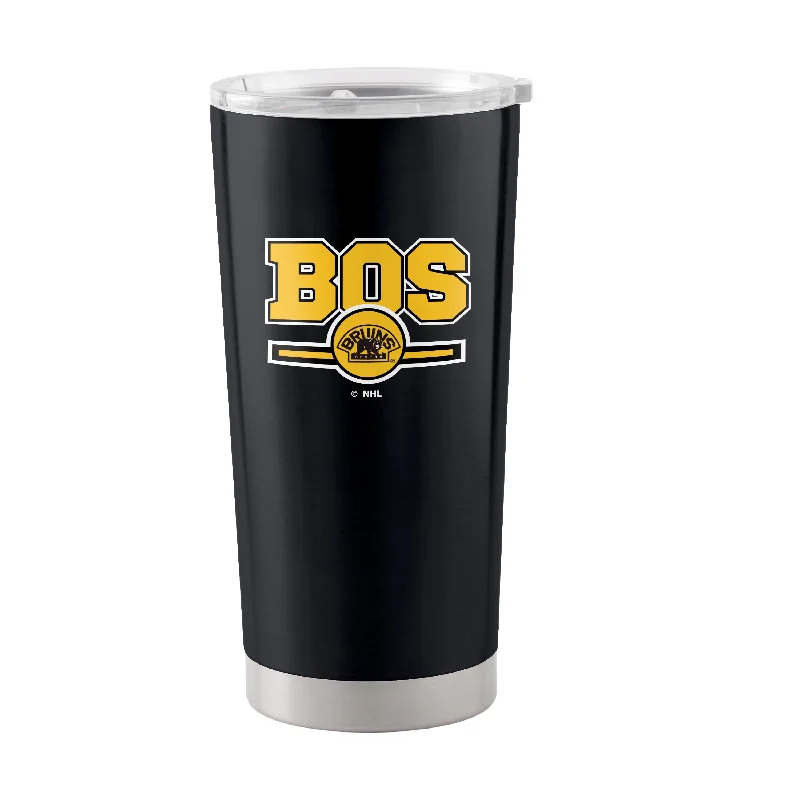 Custom Team Mugs For Special Partnerships-Boston Bruins Letterman 20oz Stainless Tumbler