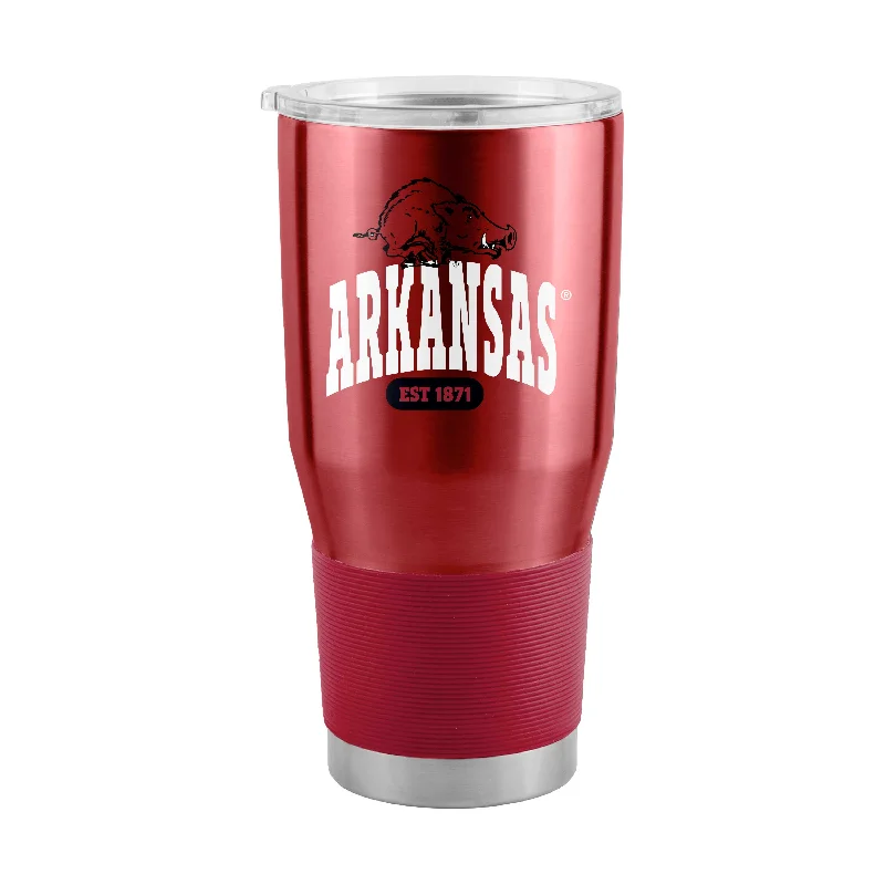 Custom Team Mugs For Club Members-Arkansas 30oz Arch Stainless Steel Tumbler