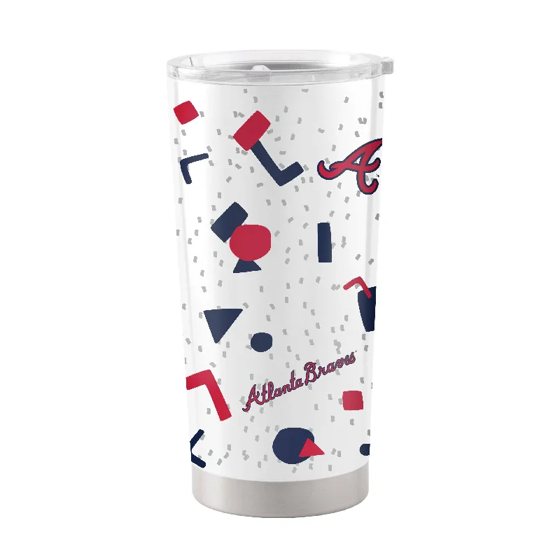 Personalized Team Mugs For Team Spirit-Atlanta Braves 20oz Flashback Stainless Steel Tumbler