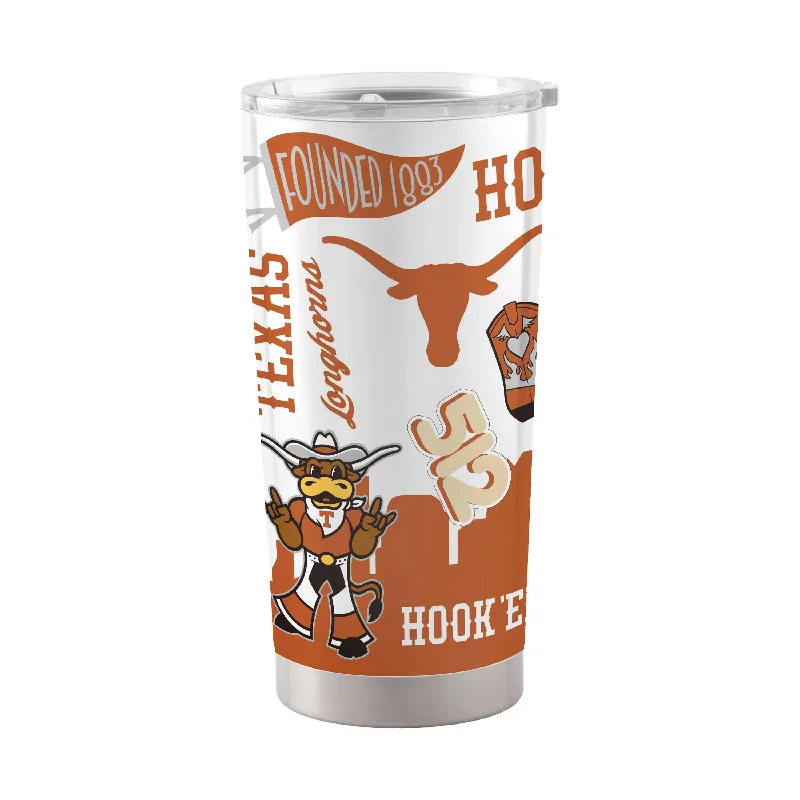 Team Mugs For School & College Competitions-Texas 20oz Native Stainless Tumbler