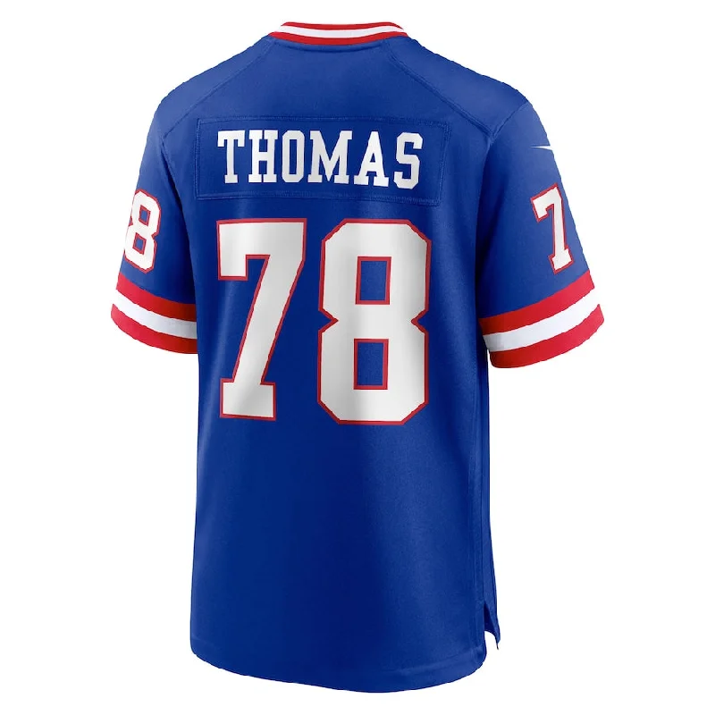 Rugby Jerseys With Unique and Bold Patterns-NY.Giants #78 Andrew Thomas Royal Classic Player Game Jersey Stitched American Football Jerseys