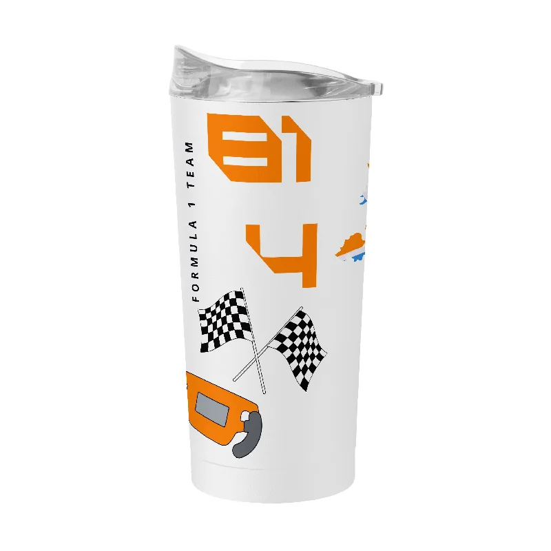 Personalized Team Mugs With Team Mascots-McLaren Formula 1 Team 20oz Native Powder Coat Tumbler