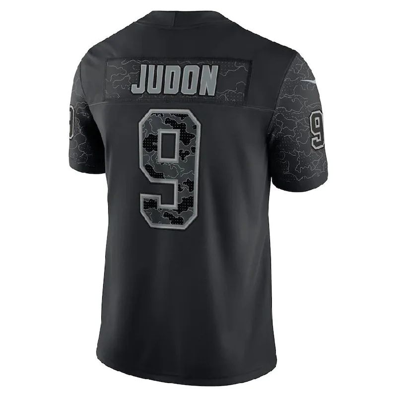 Personalized Rugby Jerseys For Special Occasions-NE.Patriots #9 Matthew Judon Black RFLCTV Limited Jersey Stitched American Football Jerseys