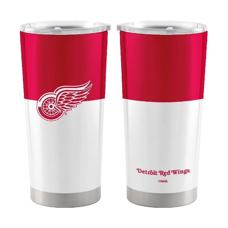 Custom Team Mugs For Memorial Events-Detroit Red Wings 20oz Colorblock Stainless Tumbler