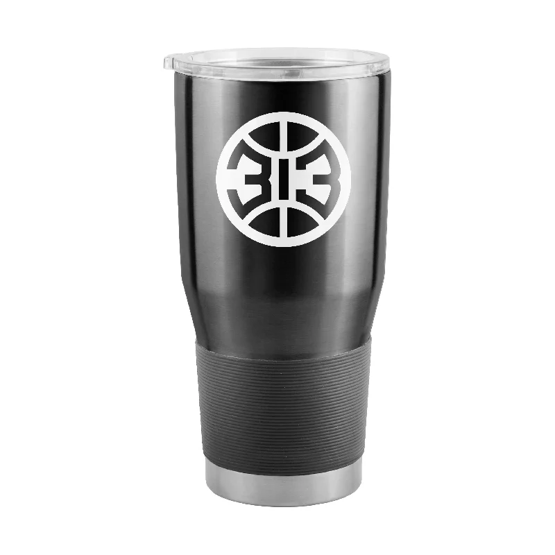 Custom Team Mugs For Business & Company Teams-Detroit Pistons 313 Black 30oz Stainless Steel Tumbler