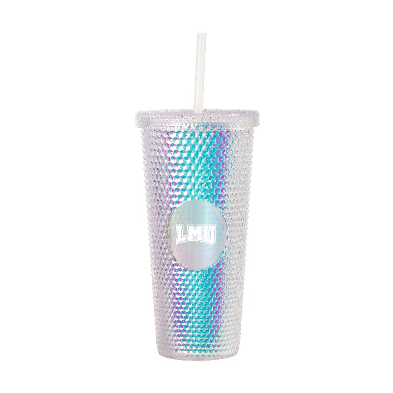 Custom Team Mugs For Group Rewards-LMU 24oz Iridescent Studded Tumbler