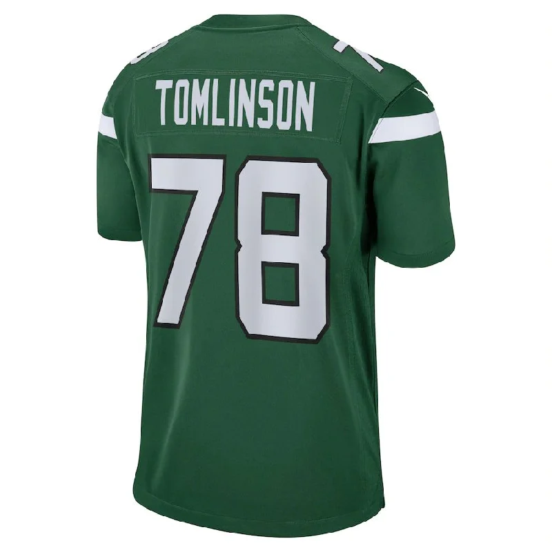 Rugby Jerseys With Custom Colors-NY.Jets #78 Laken Tomlinson Gotham Green Game Jersey Stitched American Football Jerseys