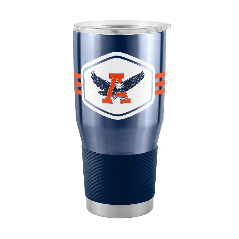 Personalized Team Mugs With Team Icons-Auburn 30oz Varsity Stainless Steel Tumbler