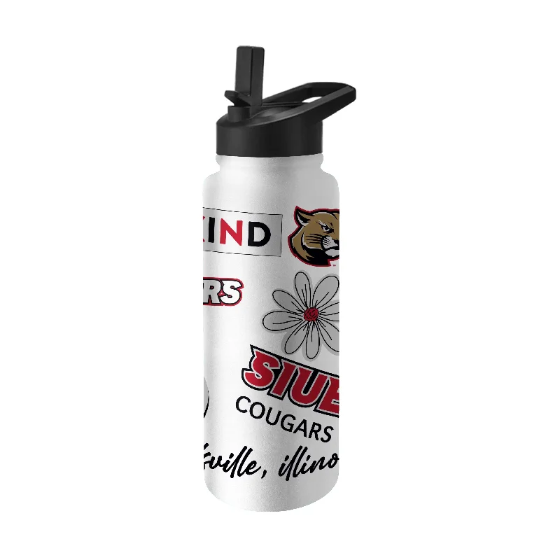 Personalized Team Mugs For School Teams-Southern Ill Edwardsville 34oz Native Quencher Bottle