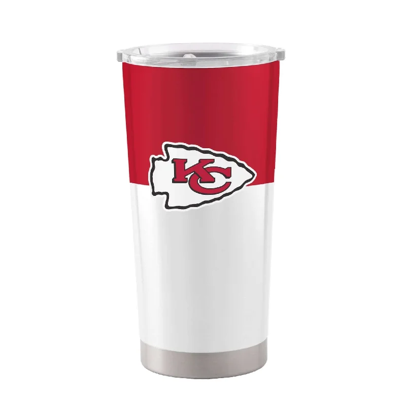 Custom Team Mugs For Sponsorship Opportunities-Kansas City Chiefs Colorblock 20oz Stainless Tumbler