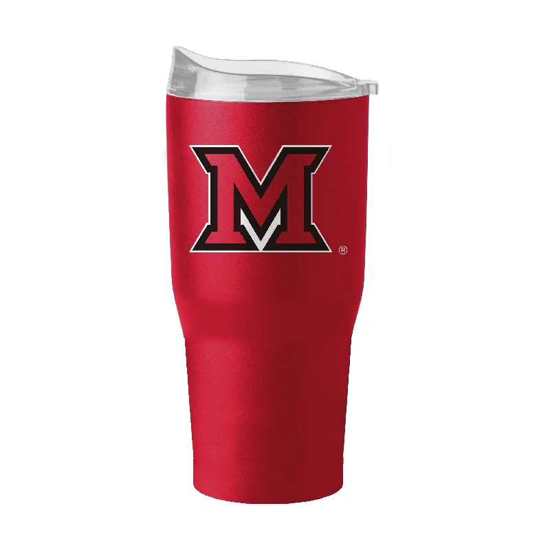 Team Mugs With Custom Text for Fans-Miami Ohio 30oz Flipside Powder Coat Tumbler