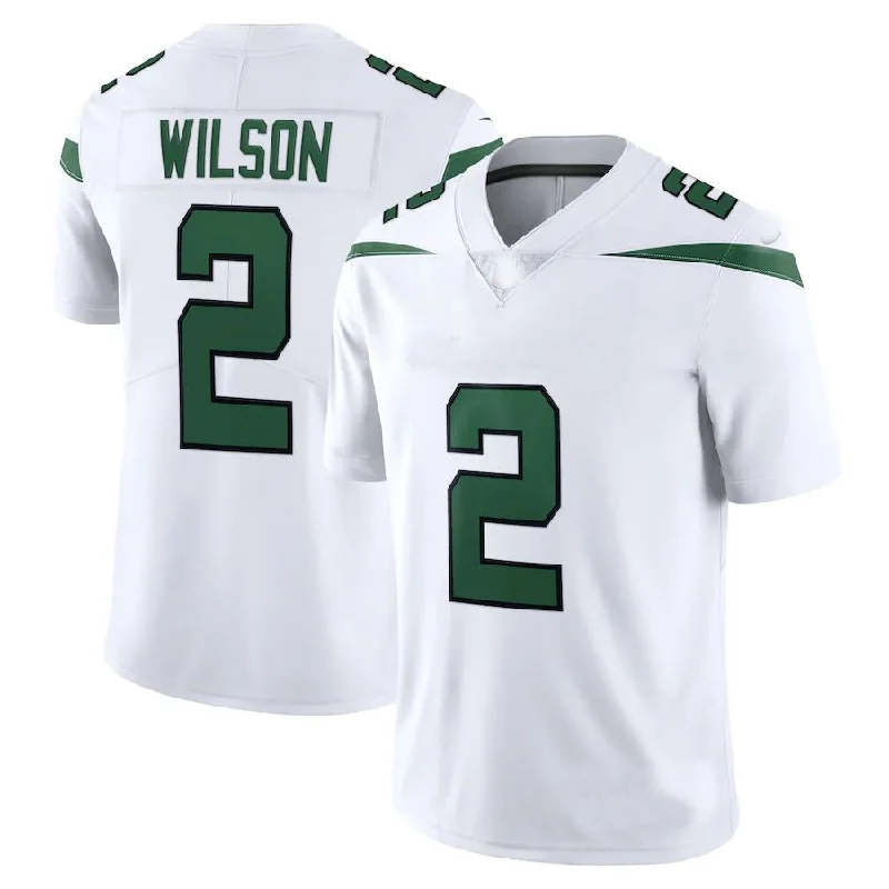 Personalized Rugby Jerseys With Bold Colors-NY.Jets #2 Zach Wilson Spotlight White Vapor Limited Jersey Stitched American Football Jerseys