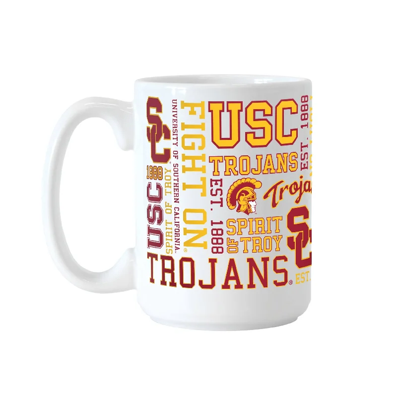 Personalized Team Mugs With Logo & Design-USC 15oz Spirit Sublimated Mug