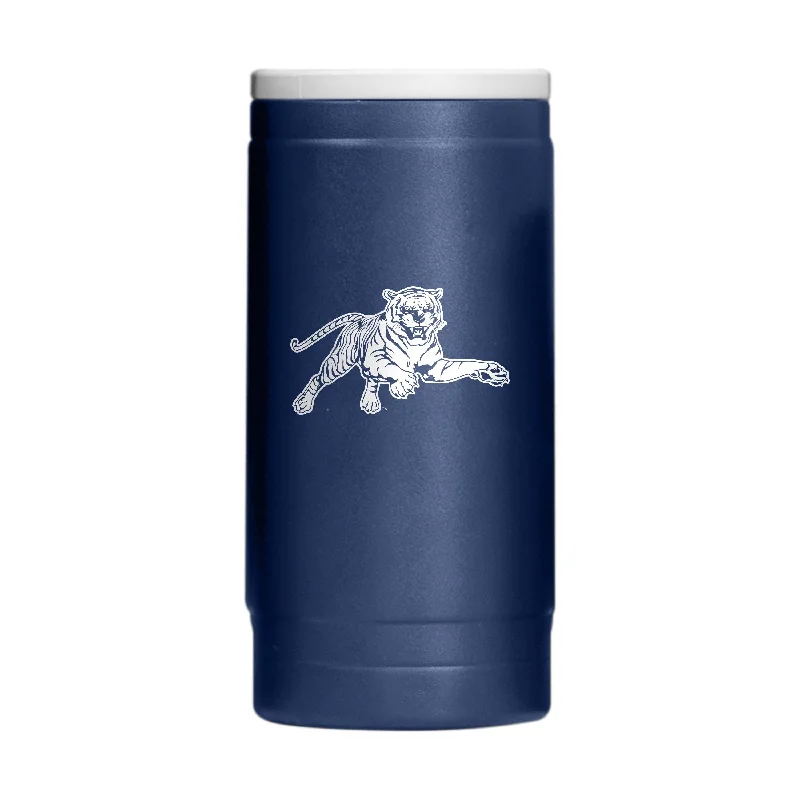 Custom Team Mugs For Gift & Prize Purposes-Jackson State 12oz Flipside Powder Coat Slim Can Coolie