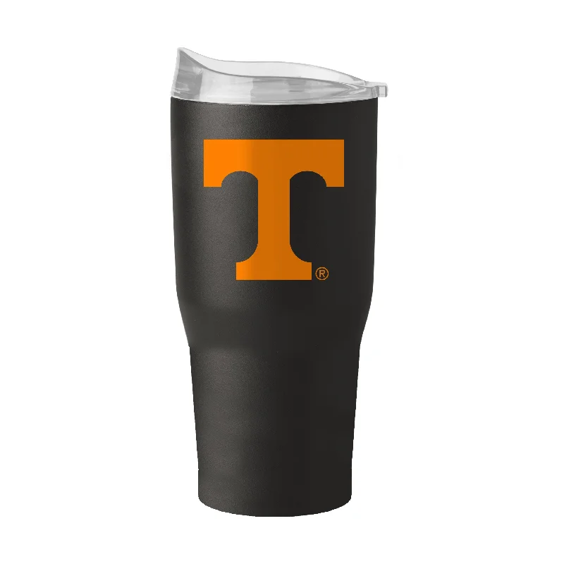 Personalized Team Mugs For Special Teams-Tennessee Black 30oz Gameday Powder Coat Tumbler