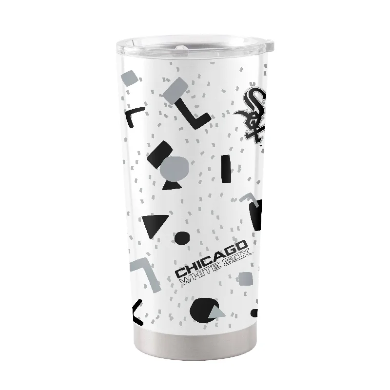 Team Mugs For Gift Giving-Chicago White Sox 20oz Flashback Stainless Steel Tumbler